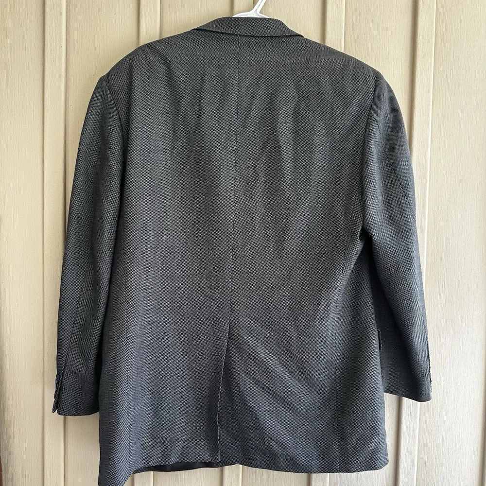Brooks Brothers Gray Sports Coat Blazer Jacket Mens 44R Brooksease Wool